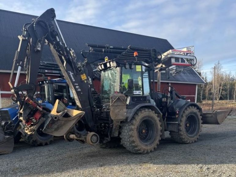 Grävlastare parkerad